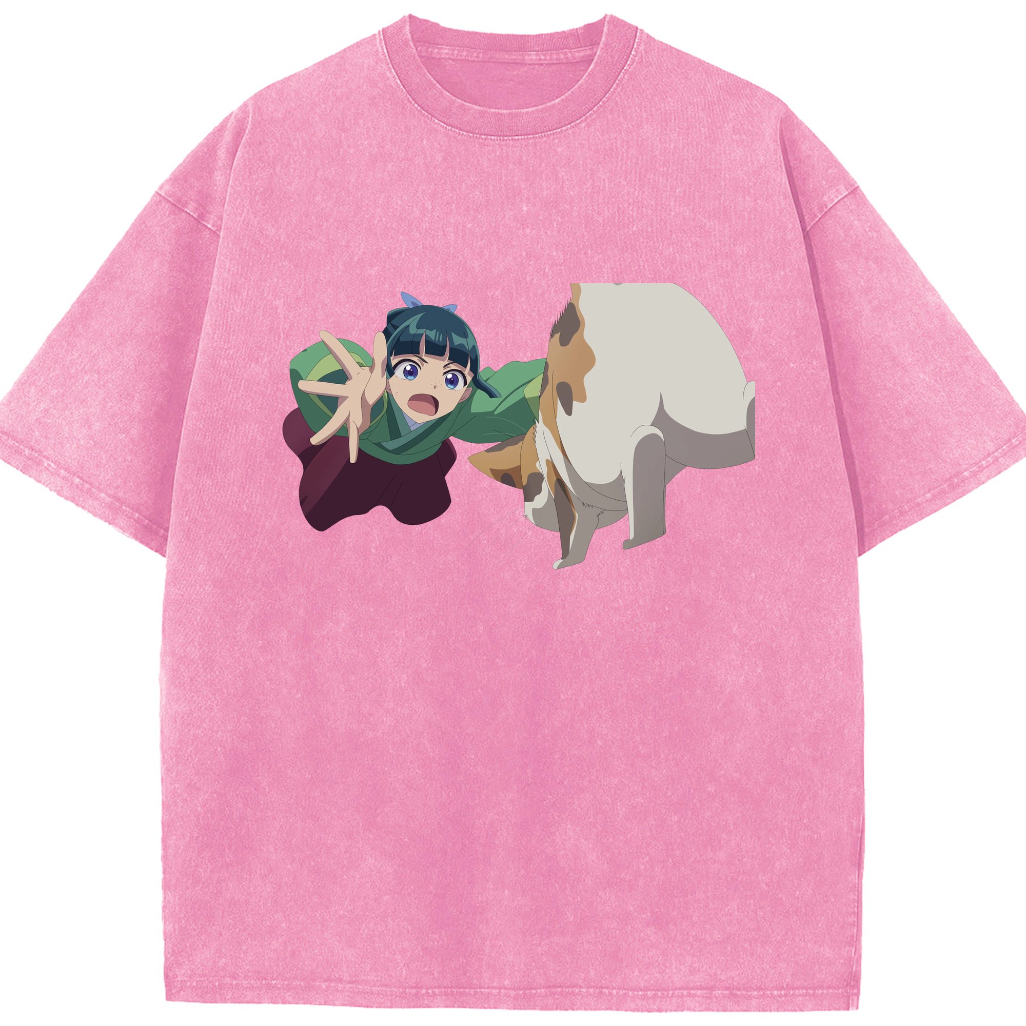 （画像用） 薬屋のひとりごと The Apothecary Diaries 綿100% ヴィンテージ風 半袖Tシャツ（フロントプリント）